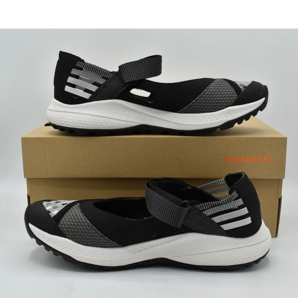 Merrell Women Size 8 Bravada 2 Wrap Black White Mary Jane Sandals Shoes Beachy